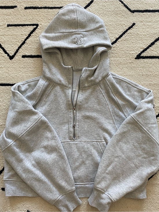 lululemon athletica Tops - lululemon athletica Light Gray Half-Zip Hoodie